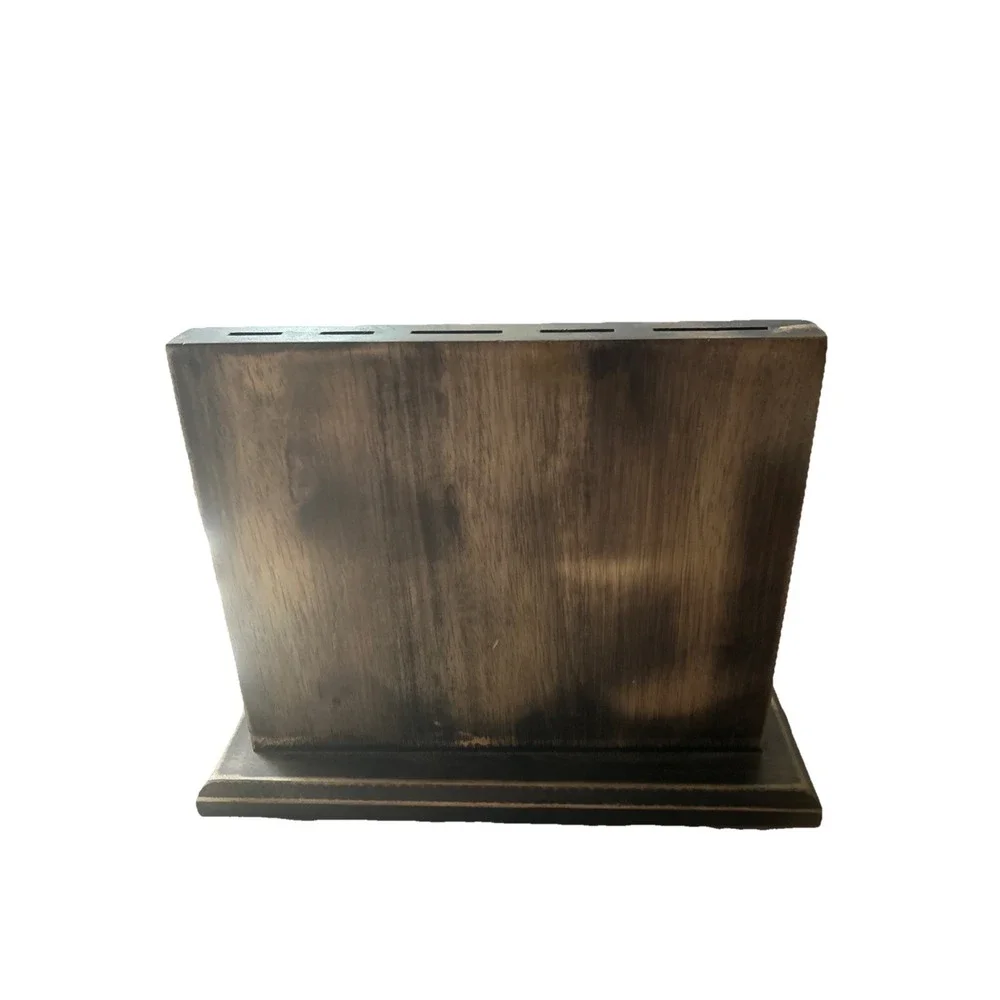 Skandia Iceland Cutlery Wooden Knife Holder With Antique Finish Block.